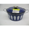 Image 1 : BLUE & WHITE KATHERINE HOLME NORWAY LOTUS ENAMEL POT
