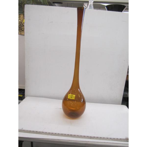 LG. ORANGE GLASS VASE