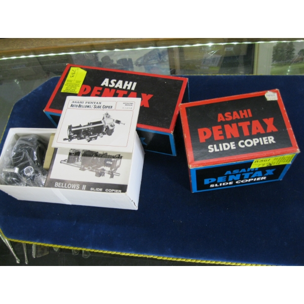 ASAHI PENTAX BILLOWS 2 SLIDE COPIER & ASAHI SLIDE COPIER