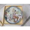Image 2 : 2 SMALL ROUND NEEDLEPOINT PICTURES & 3 ASIAN COLLECTOR PLATES