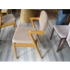 Image 2 : WOOD FRAMED LIGHT UPHOLSTERED ARMCHAIR