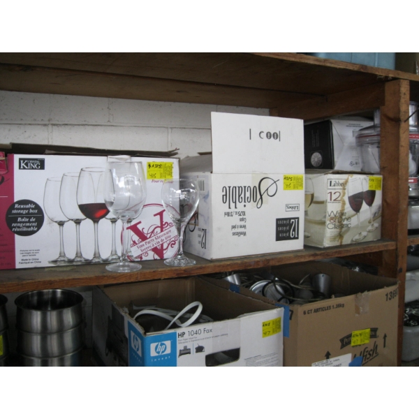 3 BOXES OF ASST. WINEGLASSES