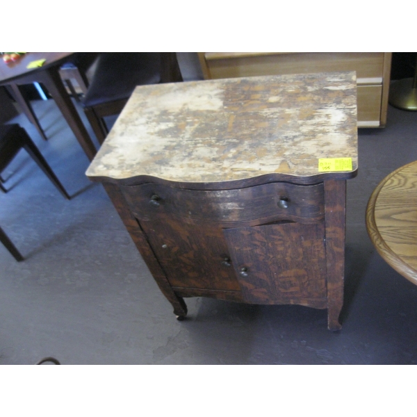 SINGLE DRAWER 2 DOOR ANTIQUE WASH STAND