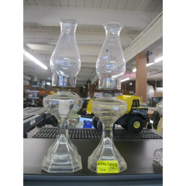 PAIR OF OIL LANTERNS