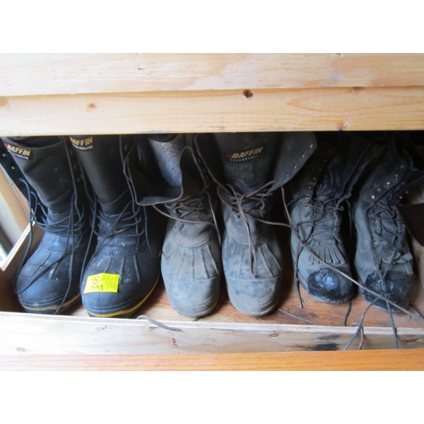 3 PAIRS OF BOOTS - BAFFINS ARE SZ 12