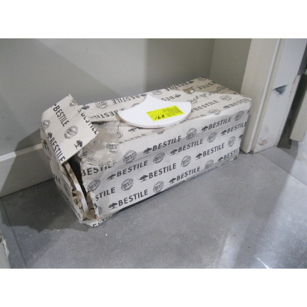 PART BOX, ALMOST COMPLETE, WATER DROP TILES - WHITE