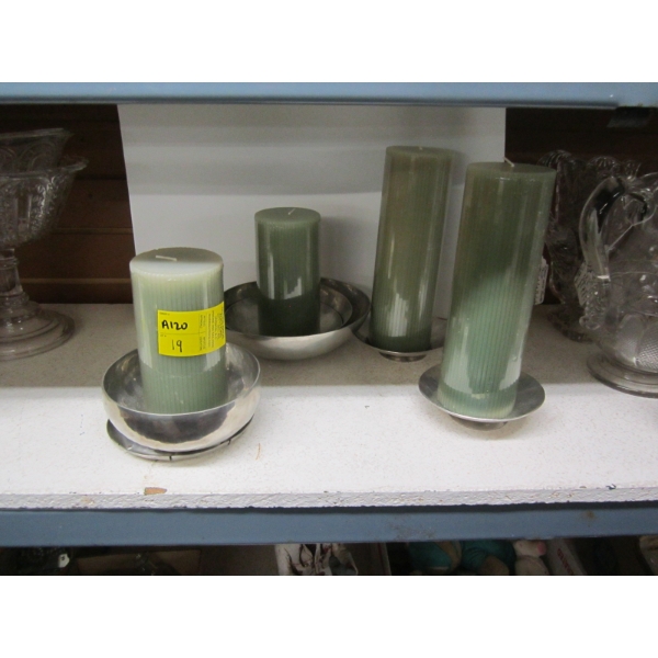 DECORATIVE CANDLEHOLDERS & CANDLES