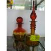 Image 1 : 2 RED GLASS MCM BLENKO DECANTERS