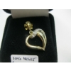 Image 3 : 10 KT HEART PENDANT W/SM. DIAMONDS, 2GR