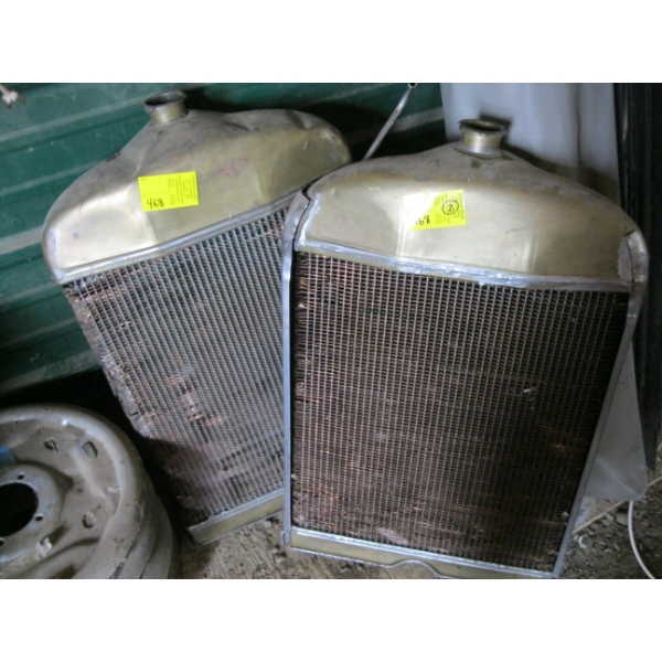 2 VINTAGE COPPER & BRASS RADIATORS