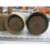 Image 3 : 4 ROUND WOODEN BUTTER STAMPS