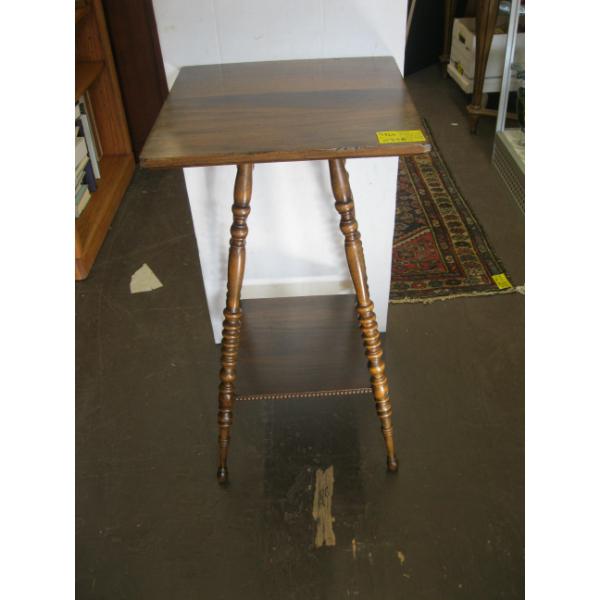 SPOOL LEGGED SQUARE TOP OCCASIONAL TABLE