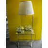Image 1 : BRASS & GLASS LIGHTS & MAGAZINE END TABLE