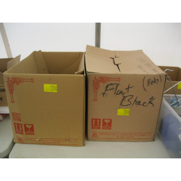 2 BOXES OF FLAT BLACK WINE BOTTLE SHRINK CAPS