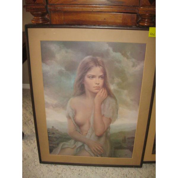 FRAMED PRINT BY JOSEPH WALLACE KING BUT SIGNS USING VINCIATA - "VALDARNO"