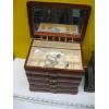 Image 6 : 2 WOODEN JEWELLERY BOXES