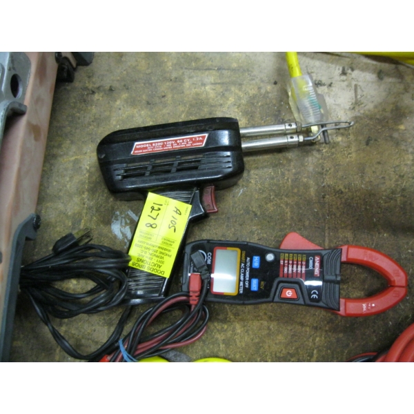 SOLDERING GUN & A CLAMP METER