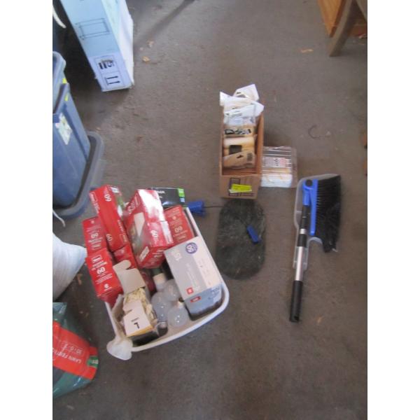 MISC. LIGHTBULBS, BROOM/DUST PAN, ETC.