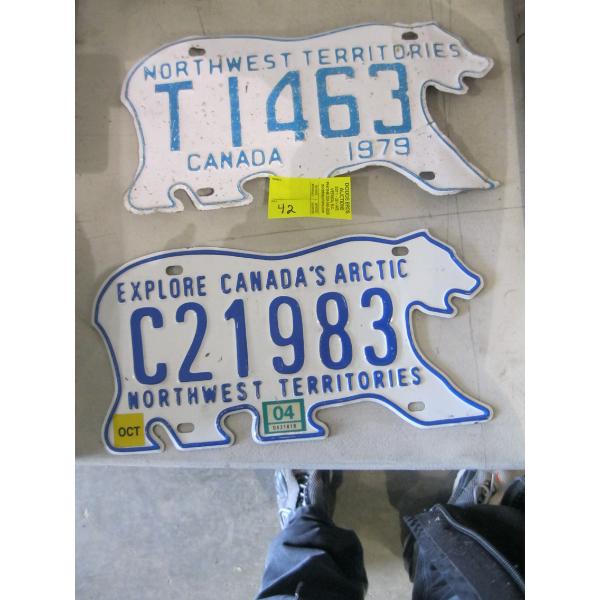 2 - NWT LICENSE PLATES
