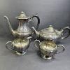 Image 1 : SILVER PLATED TEA & COFFEE SET W/PUMPKIN SQUASH THEMED FINALE