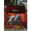 Image 1 : BIN OF MISC. REFLECTORS, FEET MEASURING WHEEL, AIR FITTINGS, ETC.