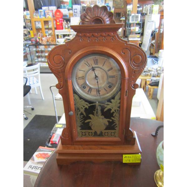 WATERBURY GINGERBREAD CLOCK W/PENDULUM & KEY