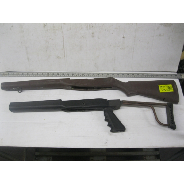 2 RIFLE COMPOSITE STOCKS - 1 IS FOLDING