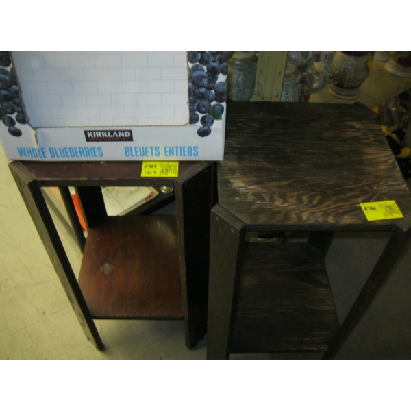 2 WOODEN 2 TIER STANDS