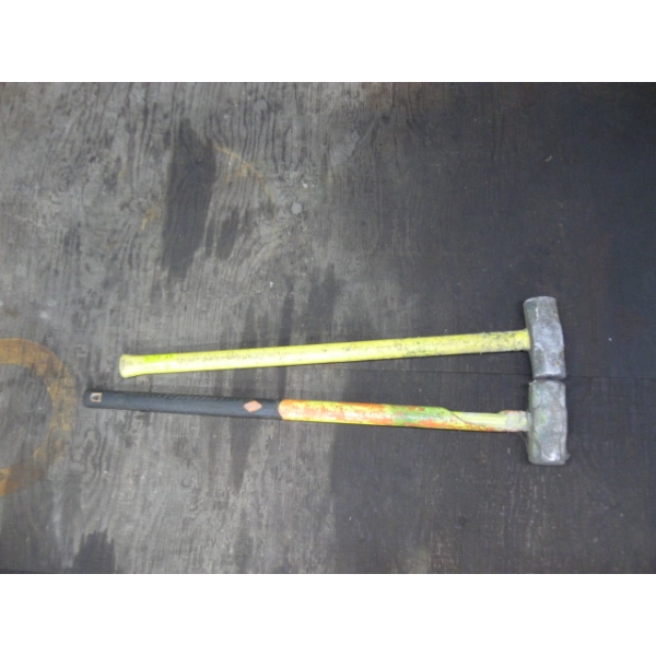 2 FIBERGLASS HANDLED SLEDGEHAMMERS