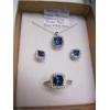 Image 4 : LADIES .925 SILVER BRACELET & MATCHING .925 SILVER NECKLACE, EARRINGS & RING (SZ 9) 