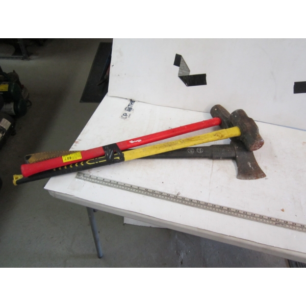 2 SLEDGEHAMMERS & AN AXE