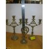 Image 2 : 2 BRASS CANDLESTICKS & A BRASS BELL