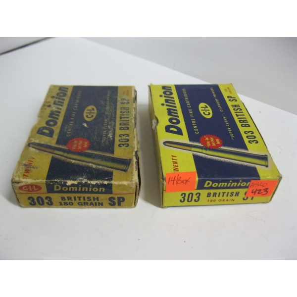 DOMINION CIL .303 BRITISH 180GR SP 215GR|1X20, 1X14 CARTRIDGES