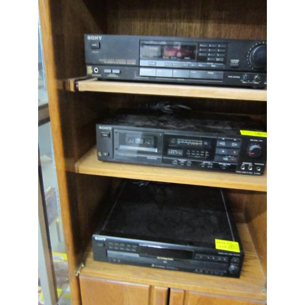 SONY STEREO RECEIVER CASSETTE DECK & 5 DISC CD PLAYER