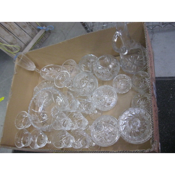 LG. BOX OF ASST. CRYSTAL