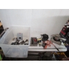 Image 1 : BIN W/MISC. SANDERS, DRILL, DRILL BITS, SOCKETS, LOCKS, ETC.