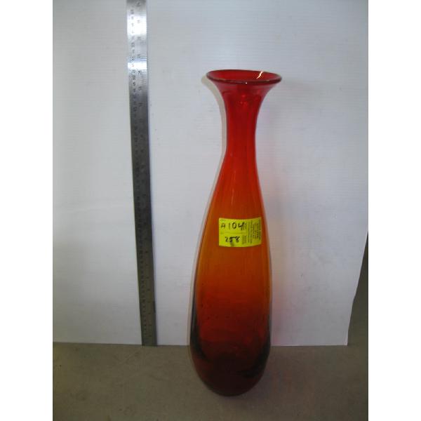 REDDISH BLENKO GLASS VASE
