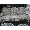 Image 1 : WROUGHT IRON PATIO SOFA W/CUSHIONS (NOT ORIGINAL)