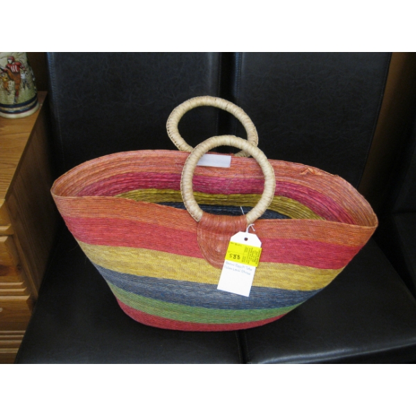 STRAW BEACH TOTE BAG