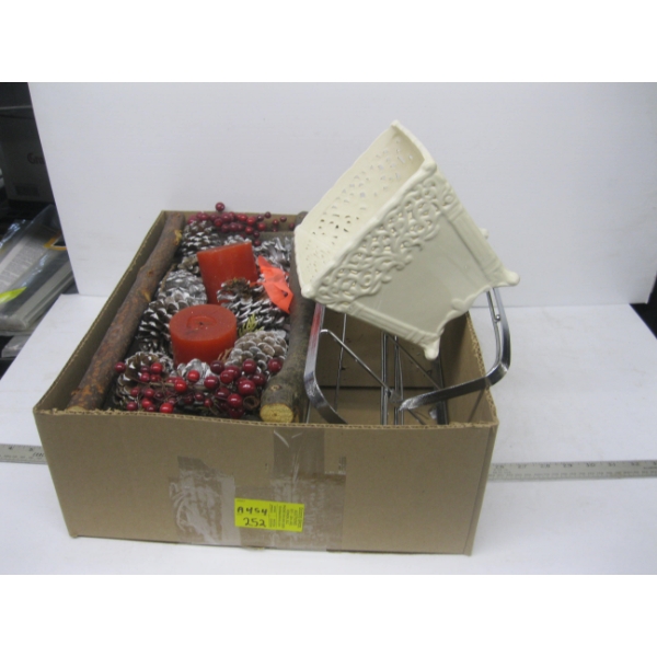 MISC. RACK, DECORATIVE CANDLEHOLDER, ETC.