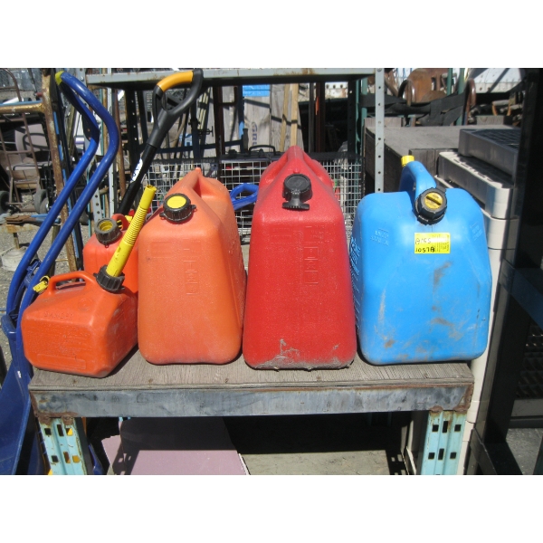 LOT OF FUEL CANS
