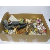 Image 1 : BOX OF MISC. CHALKWARE, CHINA FLORALS, ETC.
