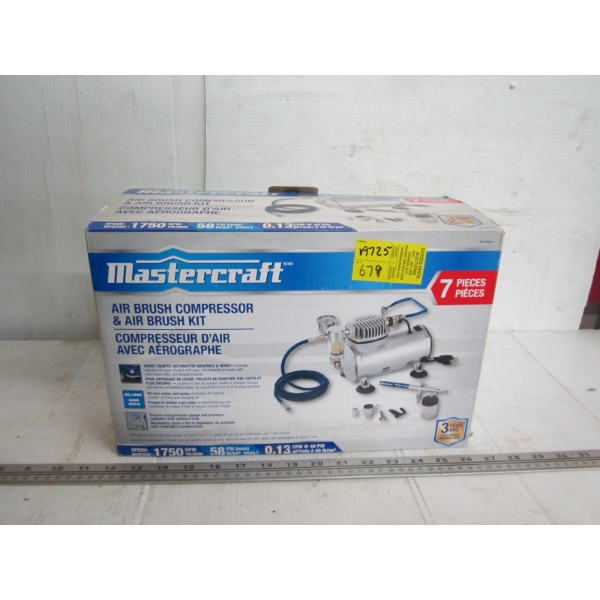 MASTERCRAFT AIR BRUSH COMPRESSOR & KIT