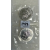 Image 1 : 2 - 1993 1 OZ .999 SILVER MAPLE LEAFS (TAX EXEMPT)