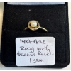 Image 1 : 14KT GOLD RING W/GENUINE PEARL, SZ 4 3/4
