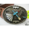Image 2 : LEATHER BELT W/NAVAJO BELT BUCKLE, STAMPED SKJ