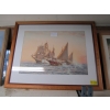 Image 1 : 1974 FRAMED PRINT OF SAILING SHIPS