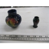 Image 1 : 2 PIECES OF MOORCROFT - 3.5" LEAF & BERRY VASE & 2" MINI PANSIE VASE