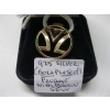 Image 3 : .925 SILVER GOLD PLATED PENDANT W/BROWN STONE
