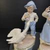 Image 3 : PAIR OF 8.5" BOY & GIRL W/GEESE, SIGNED BN